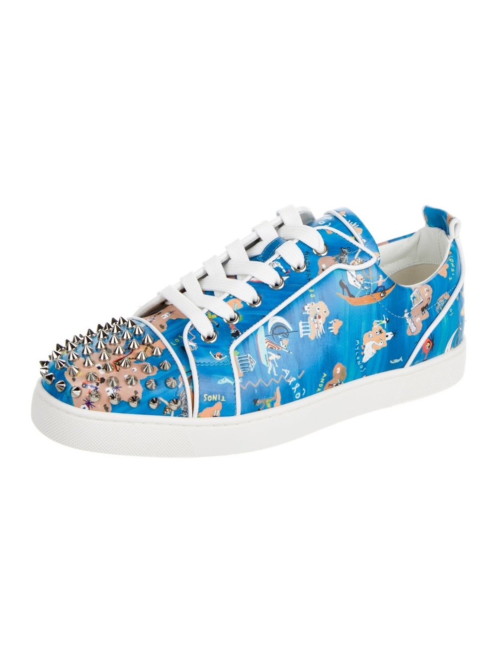 Christian Louboutin
Spike Accents Leather Sneakers Size 42 US 9